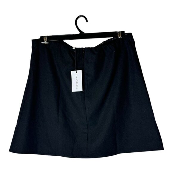 Weworewhat Shirt Women 18 Black Wool Blend Strapless A Line Top NWT Gothic - Picture 3 of 12